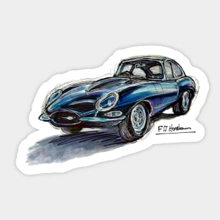 Jaguar E Type Coupe Sticker